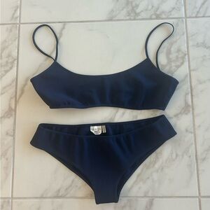 Tomas Maier Navy Blue Bikini Set